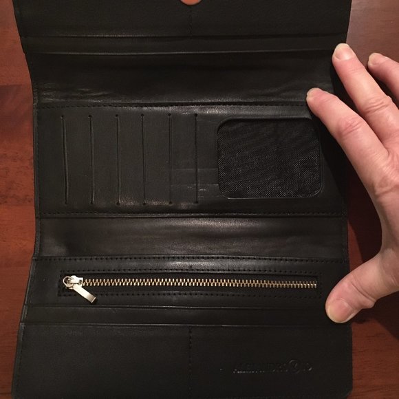 Vintage Hand Tooled Leather Clutch Wallet with Snap Clasp by Alejandro Yeo - New - Picture 4 of 11